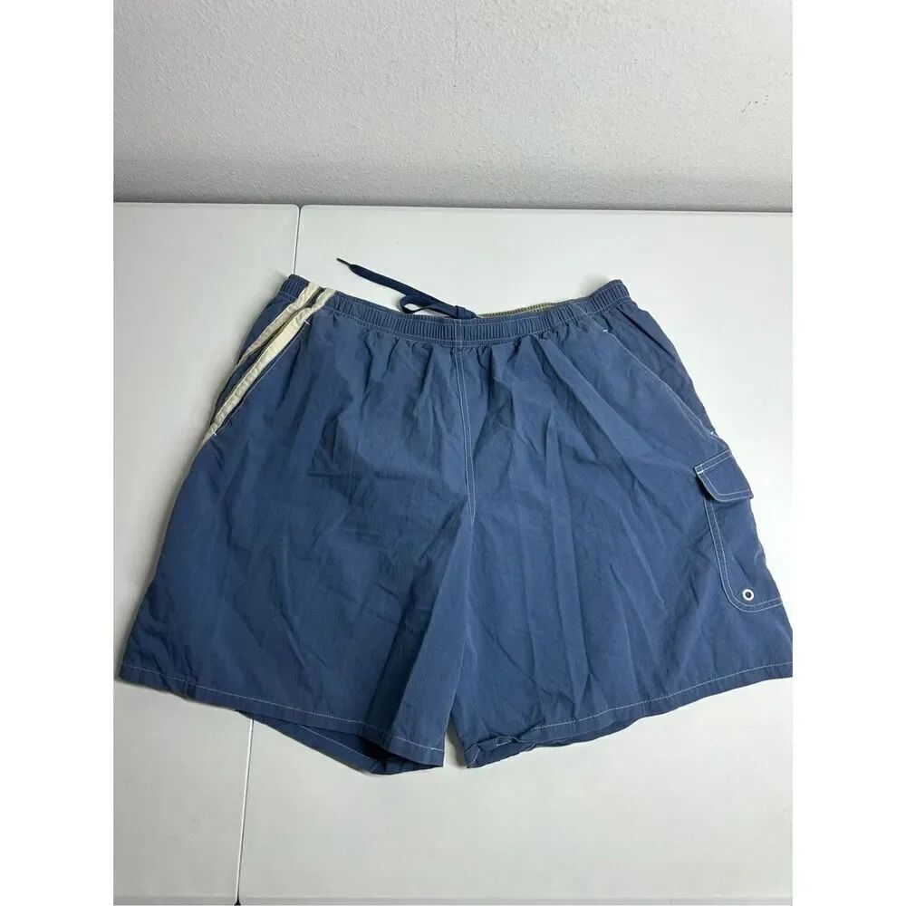 Speedo Swim Trunks Mens Size Large Summer Beach Mesh Lined Board Shorts Blue